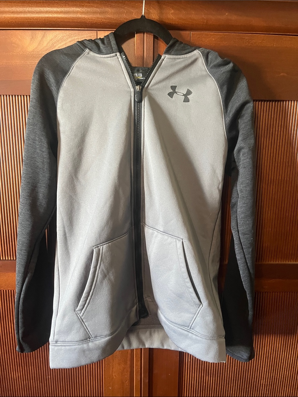 Under Armour Gray and Dark Gray Full-Zip Hooded Performance Jacket